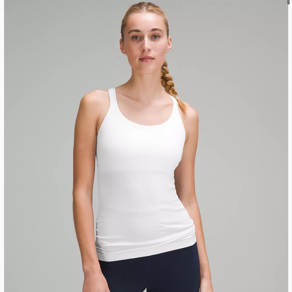 Lululemon White Ebb to the Street Tank Top Size 12